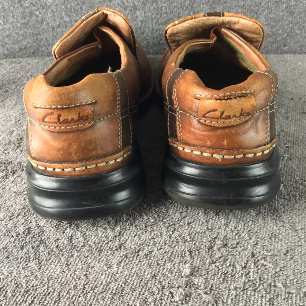 Clarks Escalade Mens 10M Brown Leather‎ Slip On Loafers